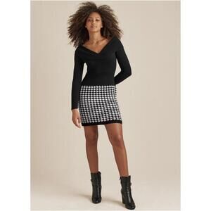 Venus Printed Houndstooth Sweater Dress Women's XL